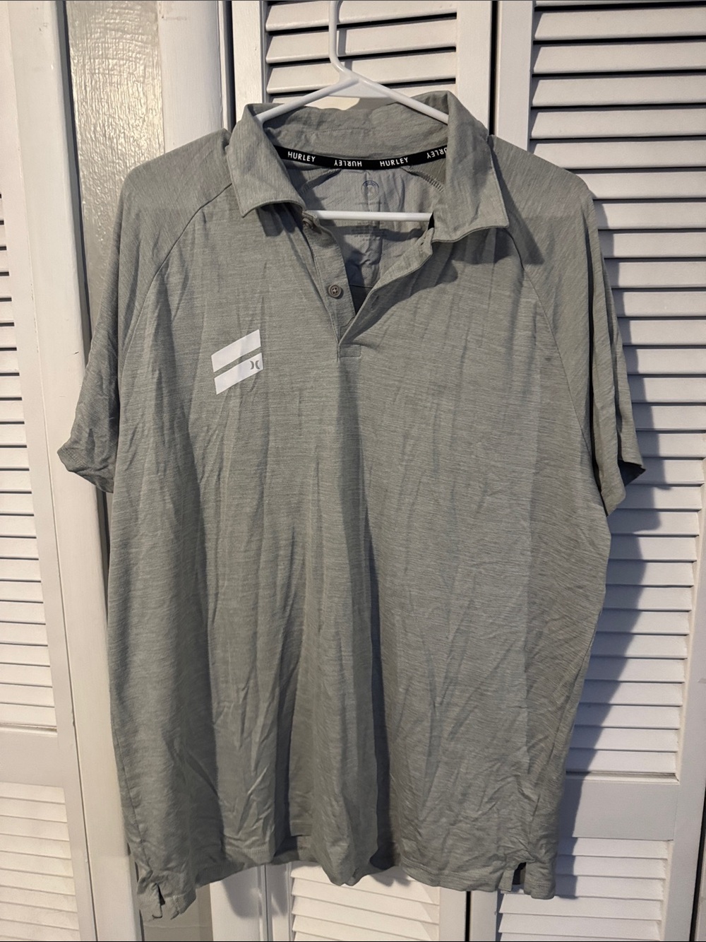 Hurley Men's Light Gray Heather Polo Shirt